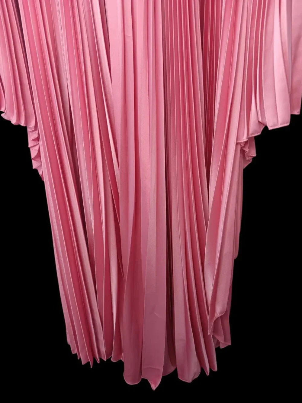 NWT Mac Duggal 77007 Pink High-Low Pleated Dress Size 16W Wedding Guest Party - Picture 10 of 16